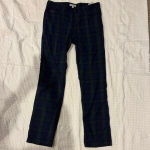 Peter Millar Navy/Green Plaid Pants, Size 32 waist; 32 in length